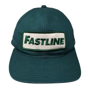 Fastline Snapback Cap Green One Size Adjustable Embroidered 6 Panel Lite Pro